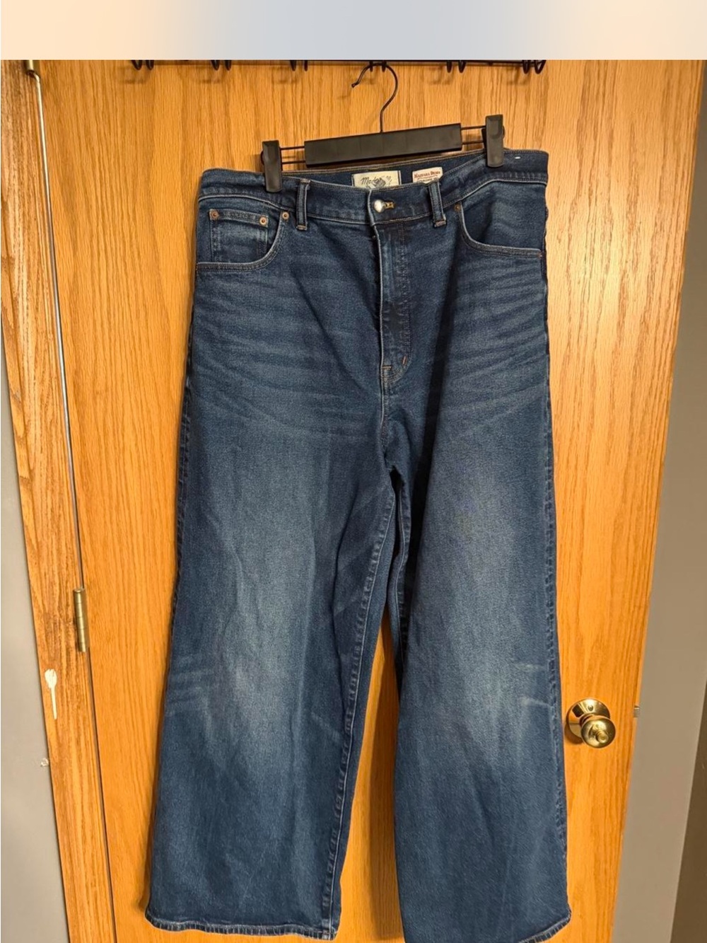 Madewell Superwide Leg Women's Jeans in Dark Blue
